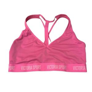 Victoria's Secret Pink Sport Bra Large The Player Racerback Wireless